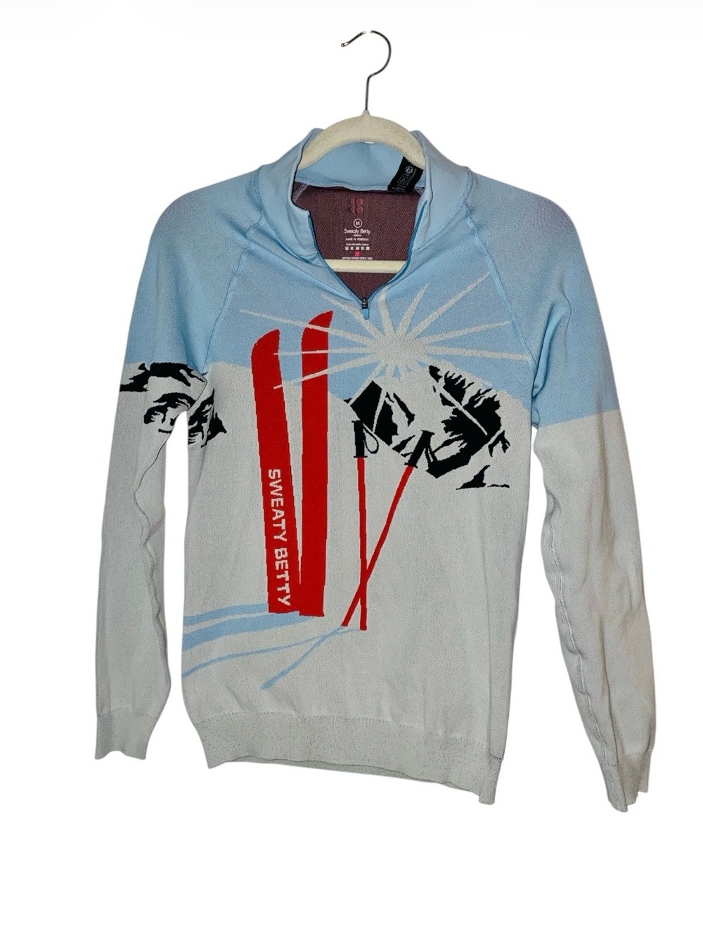 Sweaty Betty Graphic Novelty Base Layer Top Sz M